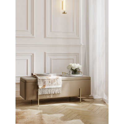 Malia Velvet Upholstered Storage Bench