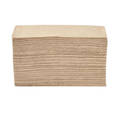 Restaurantware-Paper Towels M Fold 9.5 x 9.25 Inch 250 Commercial Paper Towels Multifold Hand Towel 1 Ply Dispensers Sold Separately Kraft Paper Towels With Full-Dot Embossing