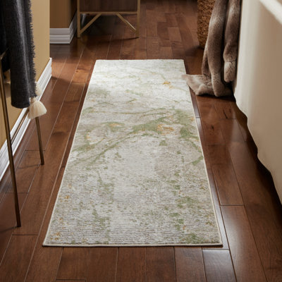 Tapis en marbre opalin audacieux à texture nervurée métallique Town & Country Country