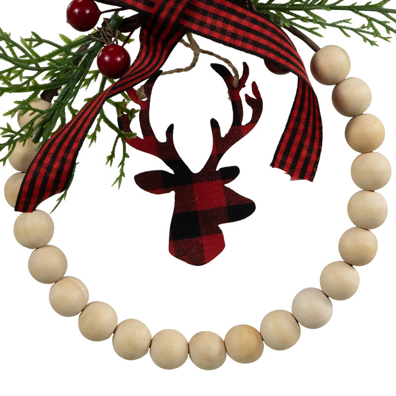 Ornement de Noël écossais avec pin et baies - 7,5 po