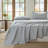 100% Washed Cotton Bedding Sheet Set 4 Pieces,1 Fitted Sheet,1 Flat Sheet and 2 Pillowcases,Comfy Textured Sheet Set-119423616-119423617