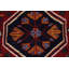 Tapis unique en laine noué à la main style Shiraz des années 2010 de 3 pi 6 po x 4 pi 11 po rouge