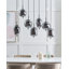 Annalysse 7 - Light Silver/Black Cluster Pendant