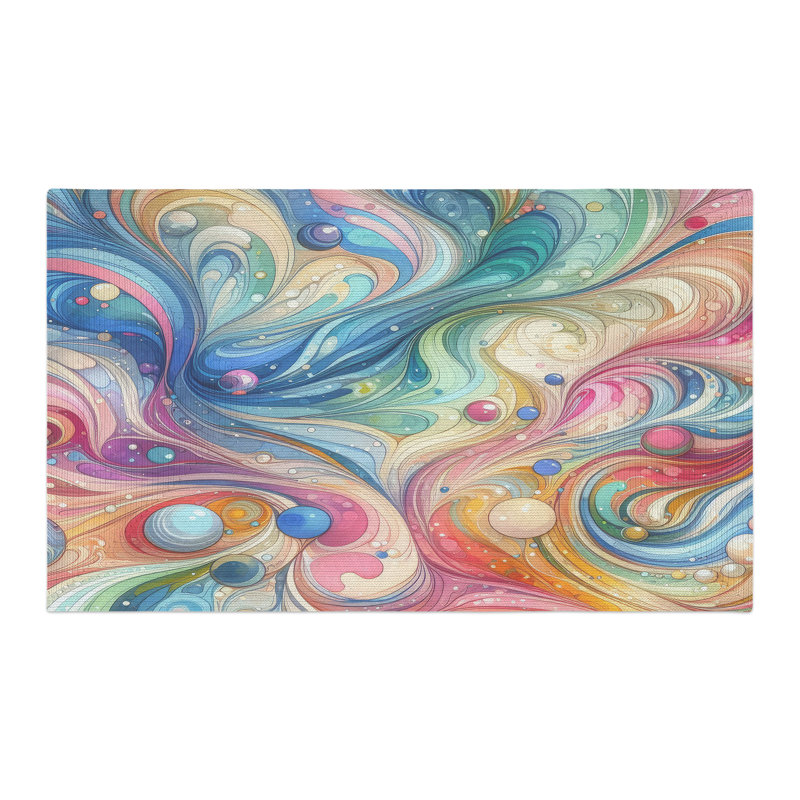 Tapis tressé Whimsy Paints, Rectangulaire 3 pi x 5 pi