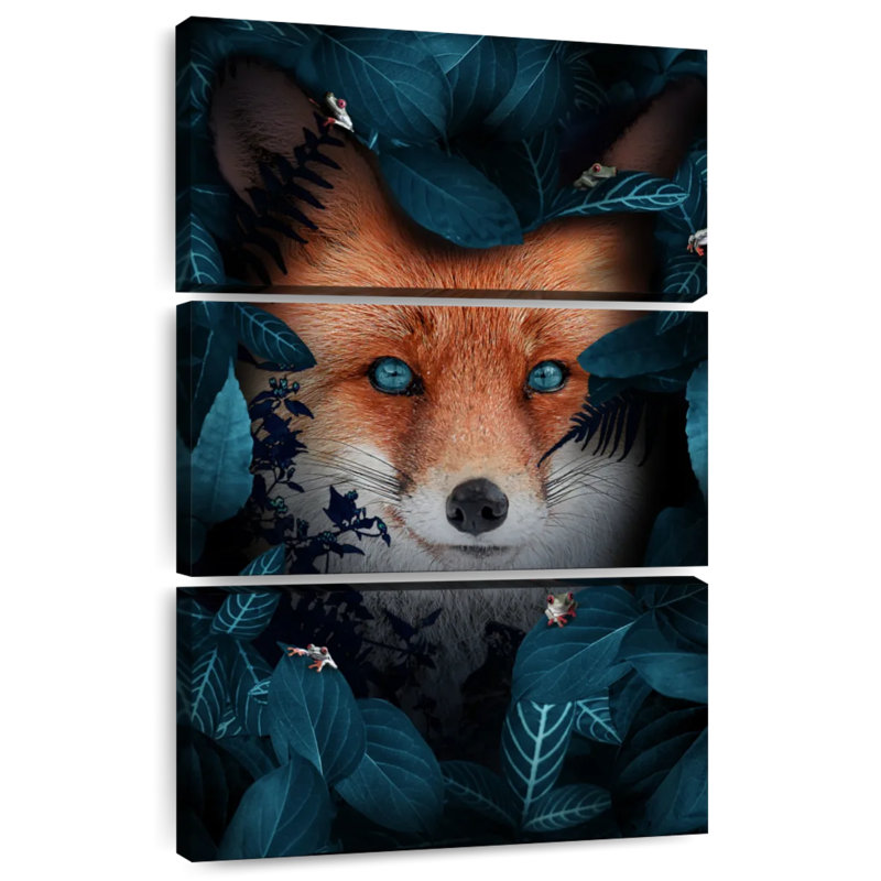Renard roux aux yeux bleus Brampt, H 32 po x l 20 po
