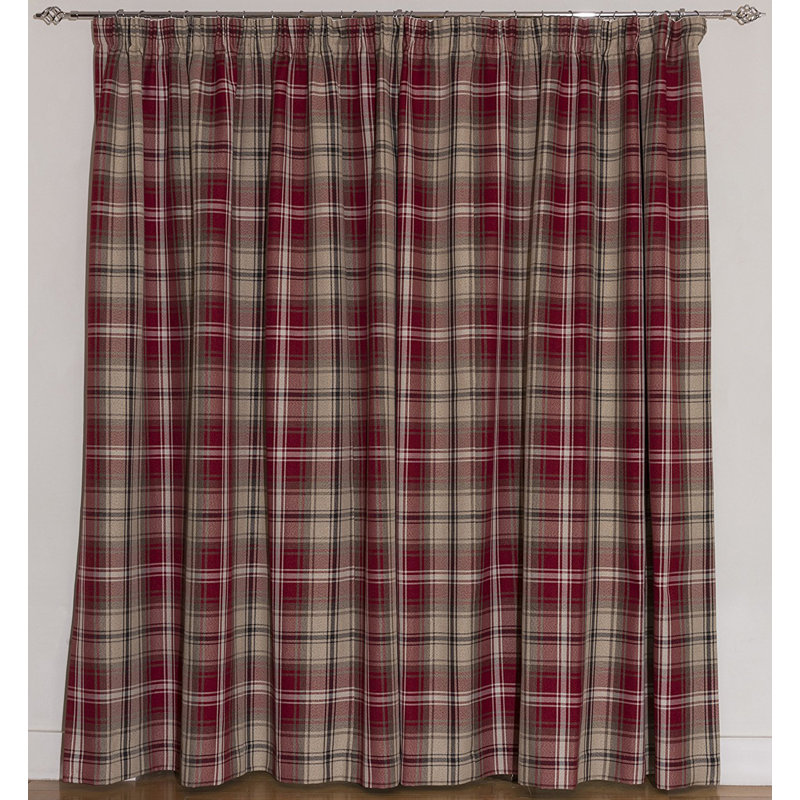 Choate Blackout Curtain Pair, 167 W x 228 D cm, Red