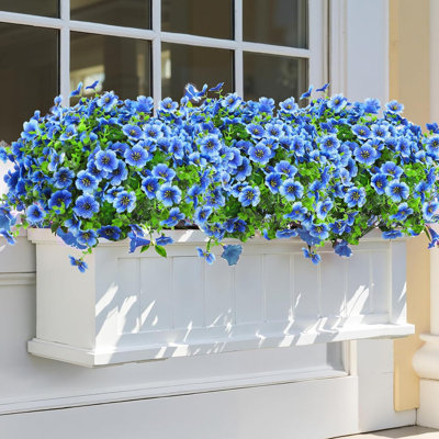 UV-Resistant Artificial Flowers 12 Bundles, Indoor & Outdoor Mixed Silk Plastic Fake Plants For Garden, Porch, Home Decor (Spring Summer)