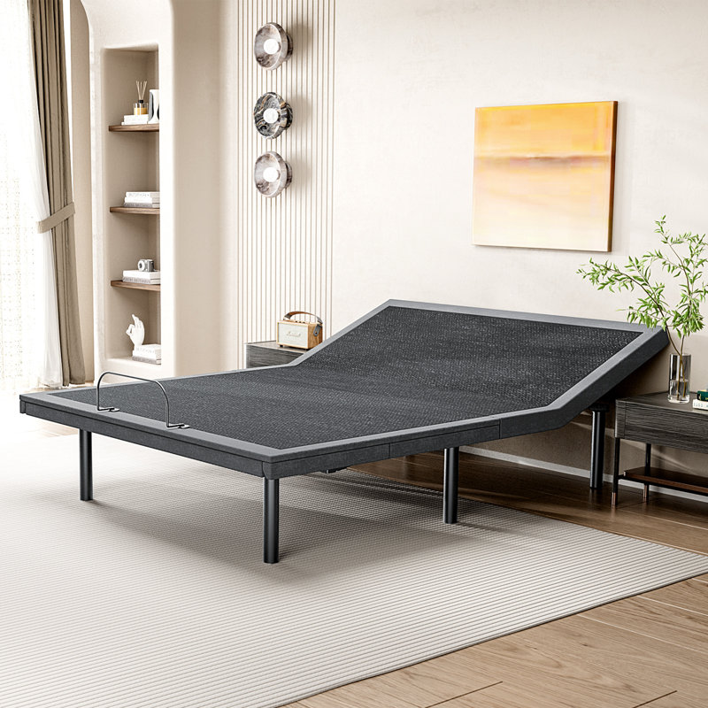Adjustable Bed Frame, Electric Bed with Wireless Remote, Head and Foot Incline, Queen