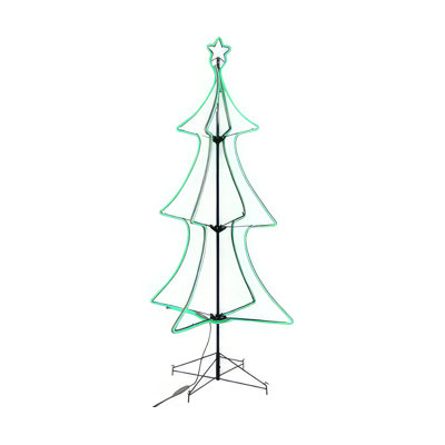 Arbre de Noël pliable vert 6 pi avec lumières à ruban