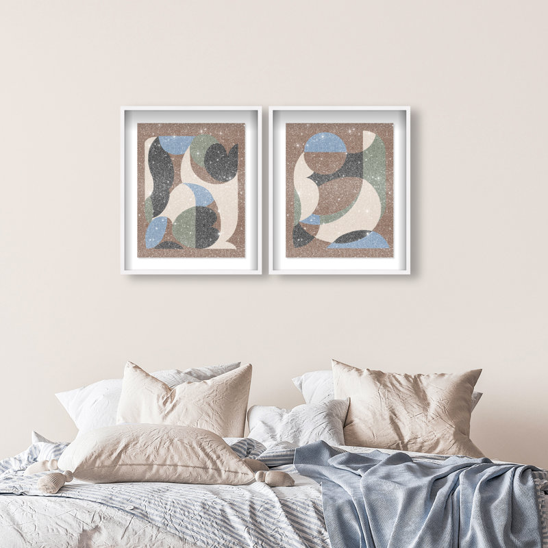 Centered Harmony Set Set by Oliver Gal, 31.5" H x 25.5" W, White Shadowbox