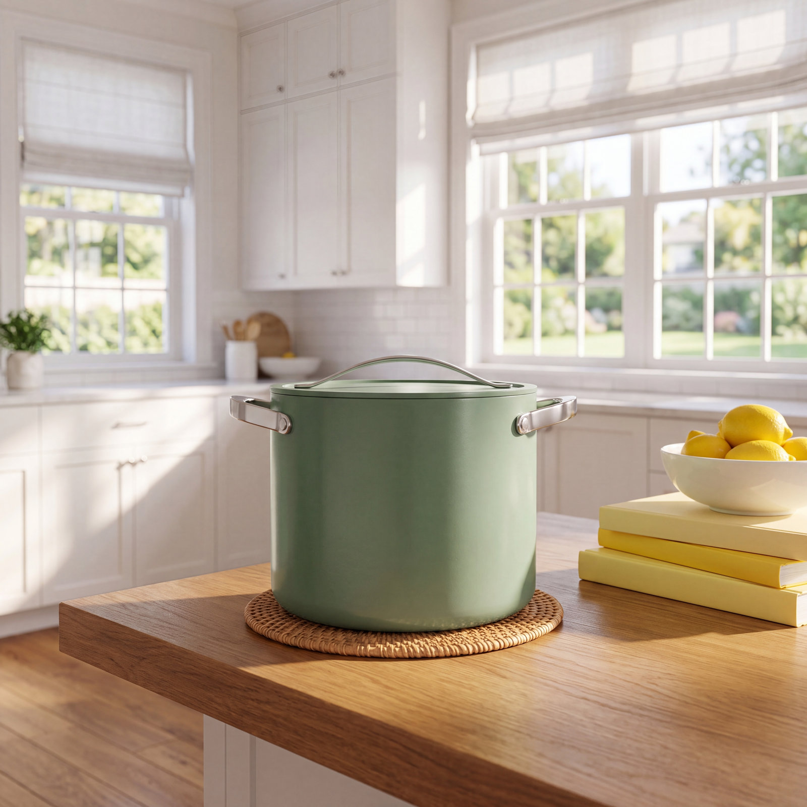 Caraway Ceramic Non-Stick Petite Cooker, 12 quarts, Sage