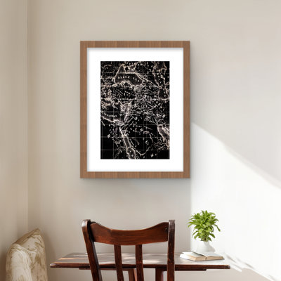 Old Maritime Maps - Framed Matted Print for Home Decor