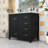 Modern Wooden Freestanding Single Bathroom Vanity with Ample Storage and Ceramic Basin-1069582541