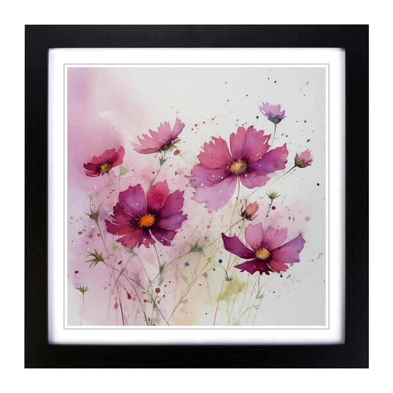 Single Picture Frame Print on Wood, Black