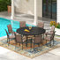 Ensemble repas 9 pièces pour patio avec table ronde de 60 po