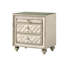 Table de chevet 2 tiroirs beige