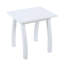 Table de bout rectangulaire en bois d'acacia SELMA en polyuréthane blanc