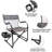 Zenree Heavy Duty Portable Foldable Director's Chair, Gray