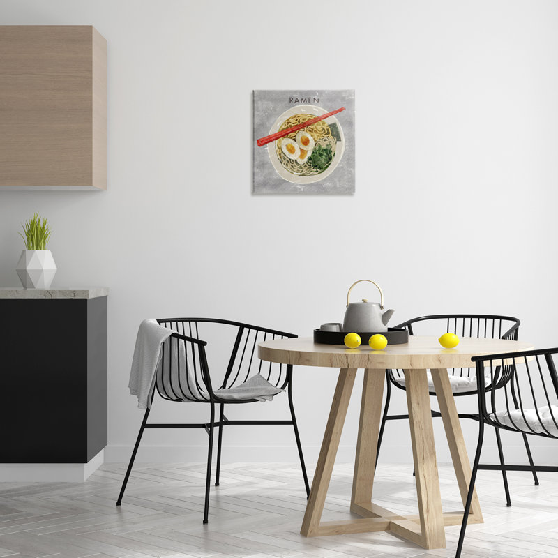 Art mural sur toile Tasty Bowl of Ramen, design par Juliet Rose Philips, H 17 po x l 17 po
