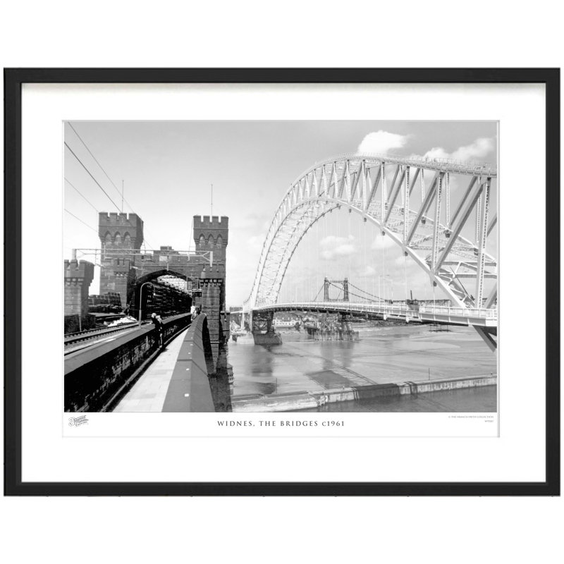 Widnes, The Bridges C1961 - Single Picture Frame Print, 60cm H x 80cm W x 2.3cm D