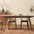 Solid Ash Wood Rock Plate Dining Table Set-105899059