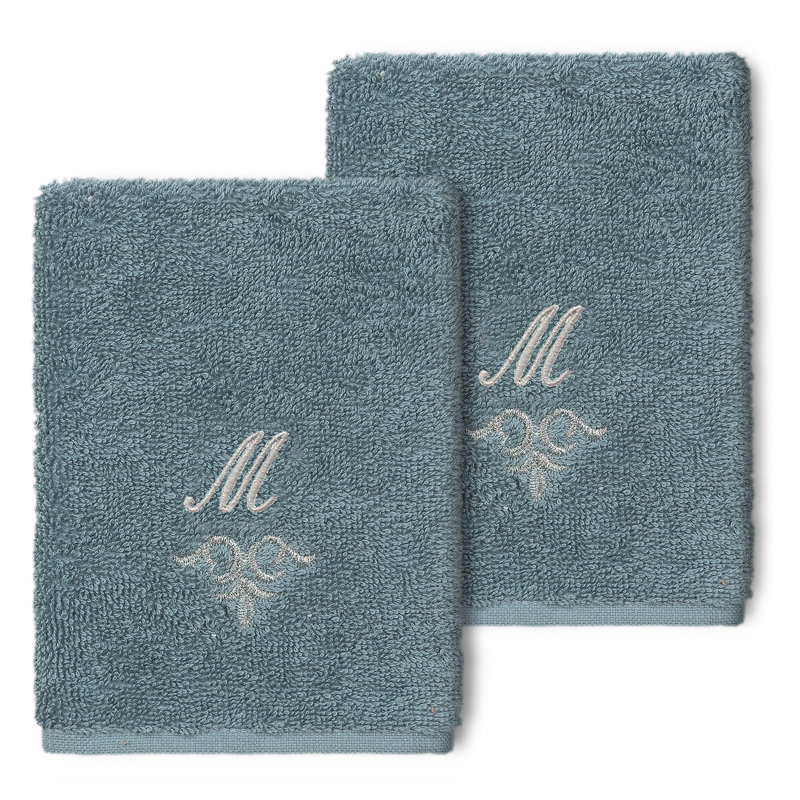 Monica Turkish Cotton Washcloth, M, Teal