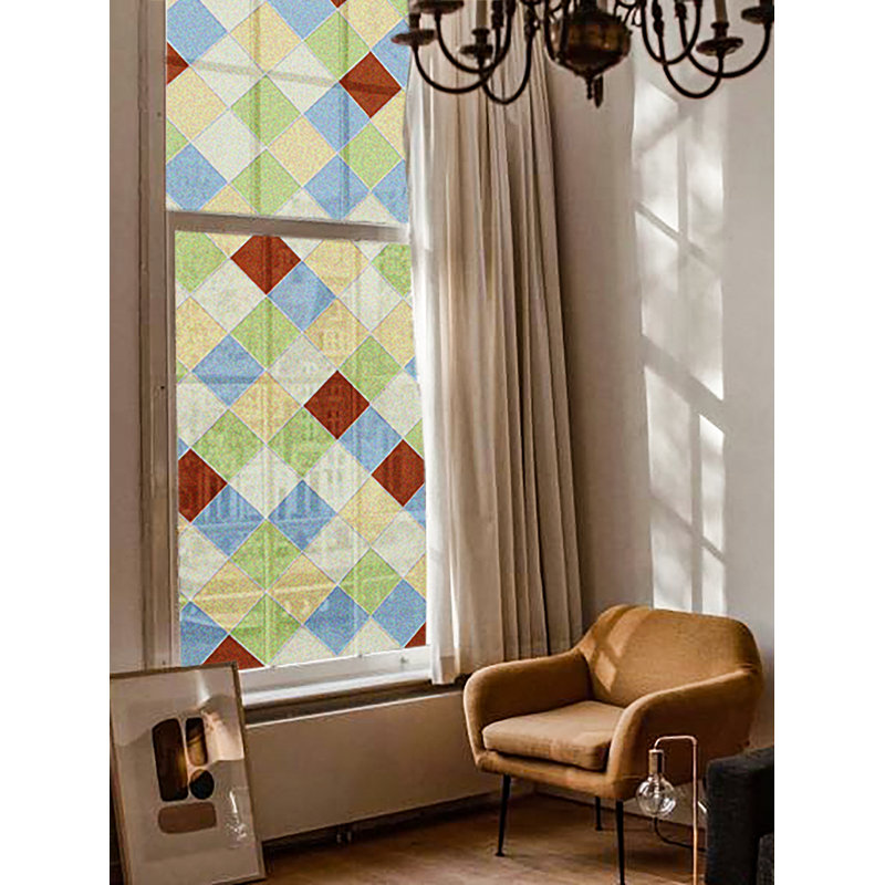 Dillian Abstract Geometry Static Cling Window Decal
