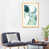 Toile avec cadre en bois beige