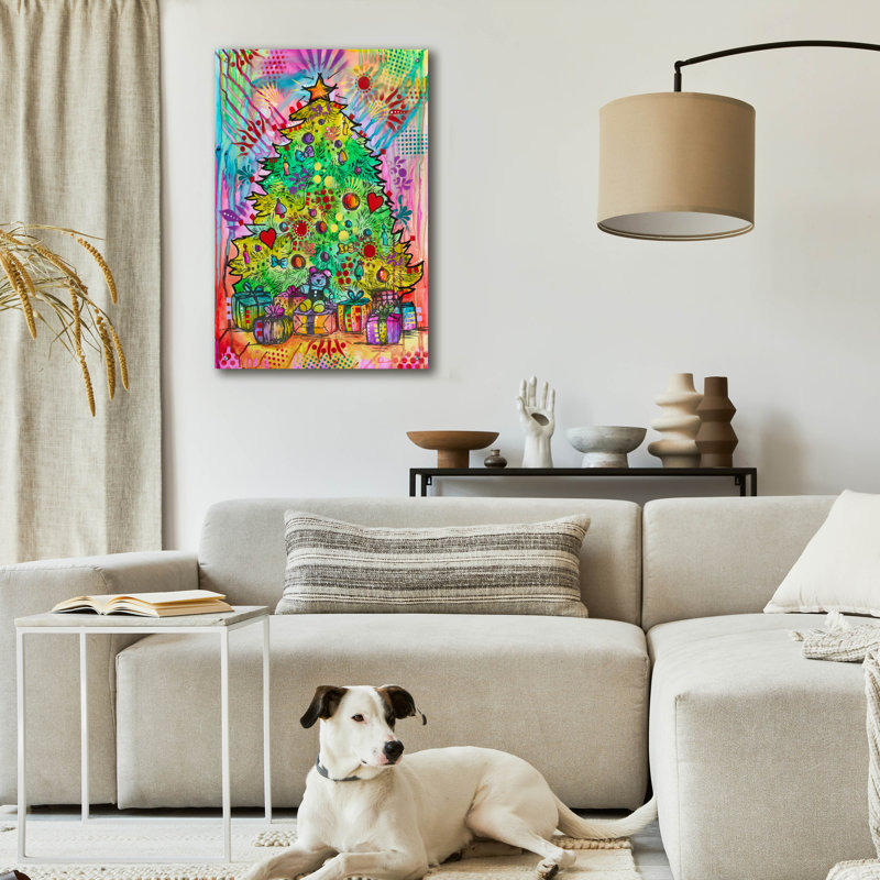 «Christmas Tree» par Dean Russo, art en verre acrylique, H 36 po x l 24 po x P 0,2 po