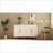 Sideboards Modern White Fluted Buffet Cabinet with Large Storage, Adjustable Shelves | MDF | Credenza