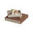 Walnut & Marble Veneer Square Coffee Table