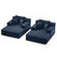 Ensemble de canapé-lit 2 pièces surdimensionné en velours côtelé, canapé-lit convertible, canapé-lit double avec poches de rangement et 6 coussins, canapé sans cadre pour salon, appartement et cinéma maison-128906357