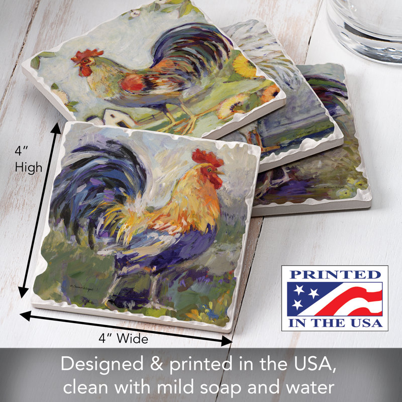 Paquet de 4 sous-verres Meadowbrook Farm Roosters