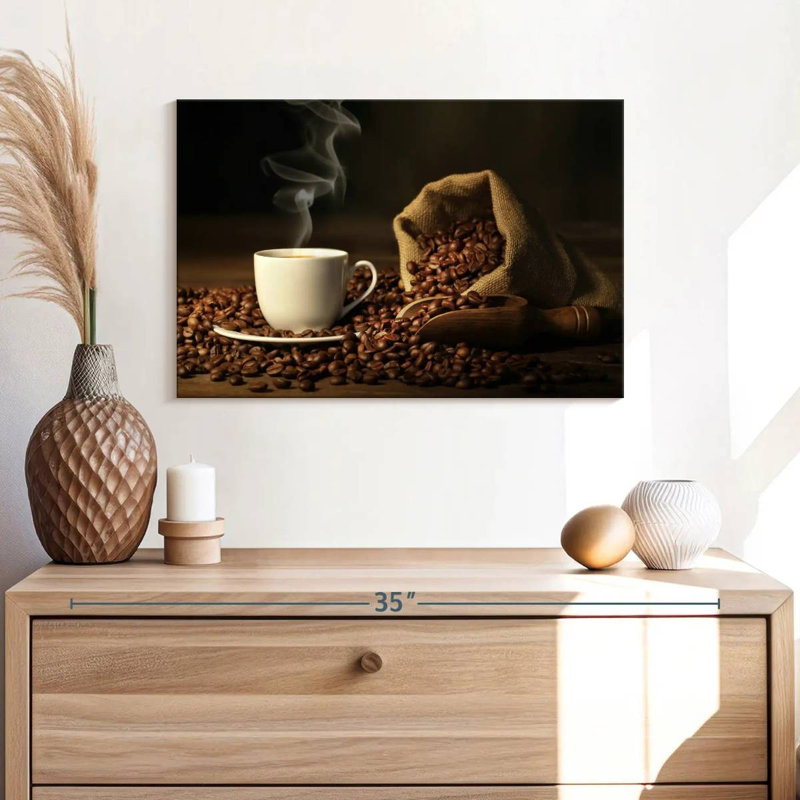 Coffee And Beans Canvas Print, 16" H x 24" W x 1.25" D