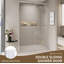 Porte de douche coulissante double demi-cadre l 44 à 48 po x H 72 po - Chrome, verre trempé de 1/4 po (6 mm) pour douche à l'italienne
