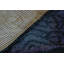 Vintage Swedish Rya Rug, Black And Blue Abstract Design - Rug & Kilim