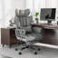 Ergonomic Adjustable Reclining Swiveling Office Chair - Faux Leather with Footrest for PC