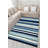 Blue Tones Stripe Striped Patterned Creative Modern Decorative Carpet-261960936