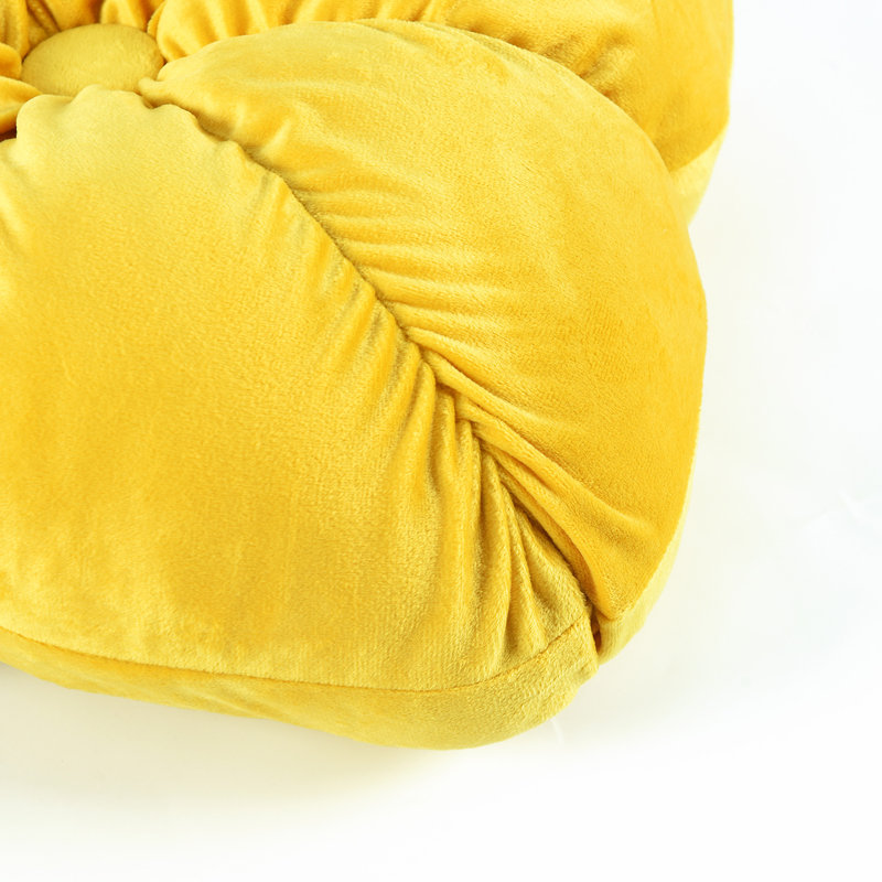 Coussins décoratifs pour canapé-lit - Ensemble de 2 oreillers élégants en forme de fleur à la main, coussin de sol en velours doux et durable pour la décoration intérieure, le salon et le canapé