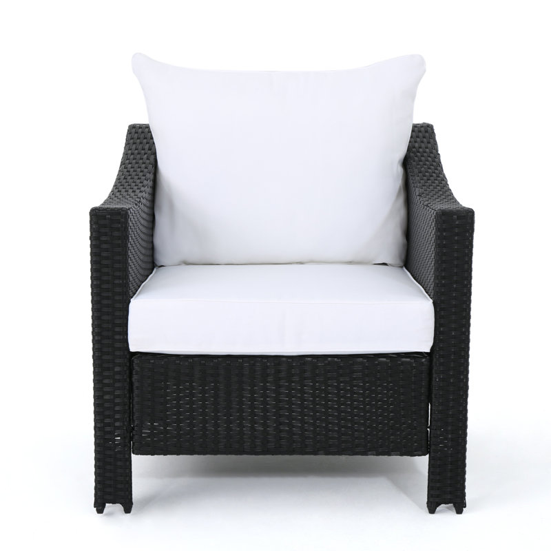 ANTIBES ARMCHAIR, White, Black