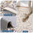 8x10 Washable Area Rug, Vintage Boho Floral Low-Pile Rug, Stain Resistant Soft Non-Slip Carpet for Living Room, Bedroom, Dining Room, Kids Nursery, Camel-778208569-778208550