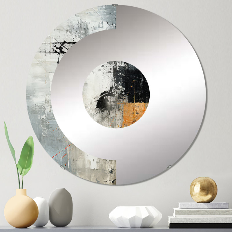 Pacifica - Miroir mural demi-cercle, 31,4 po x 31,4 po