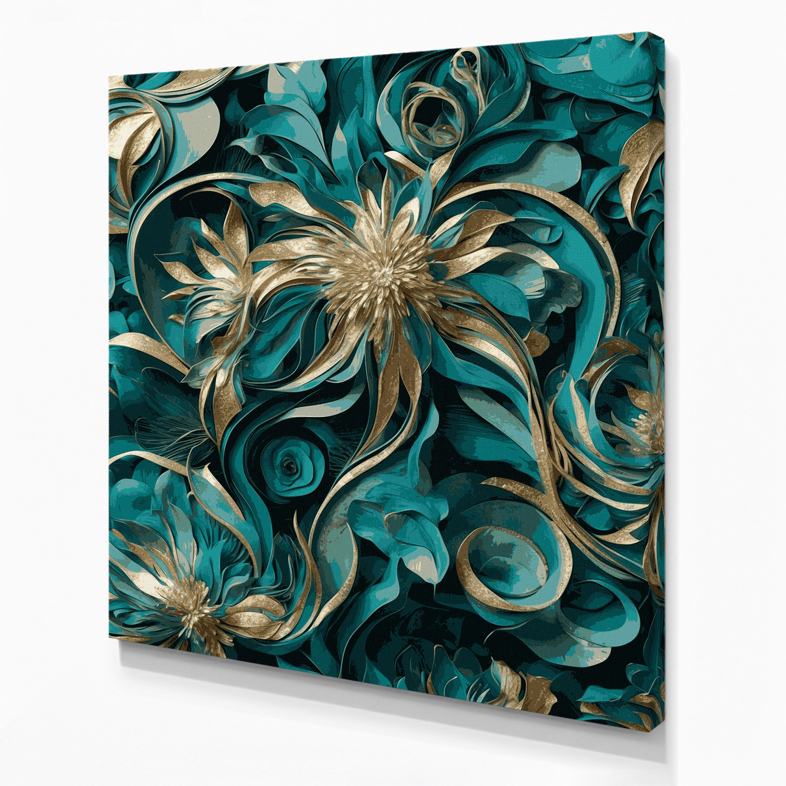 Mercer41 Abstract Florals 76 Green Canvas Wall Art | Wayfair