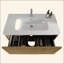 Meuble-lavabo rayé en chêne naturel 36 po avec lavabo en céramique blanc, meuble-lavabo mural flottant pour salle de bain moderne, lavabo une pièce blanc sans bonde, pré-assemblé