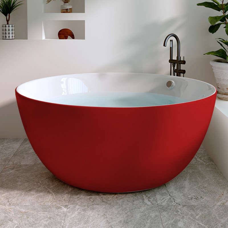 Ensemble de douche et de baignoire l 59 po H 25,6 po, Rouge