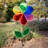 19" Rainbow Glitter Flower Spinner