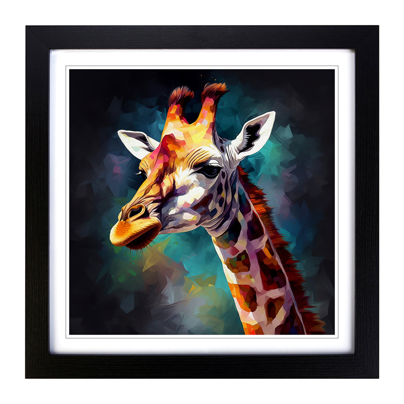Giraffe Abstract Art No.3 - Framed Print