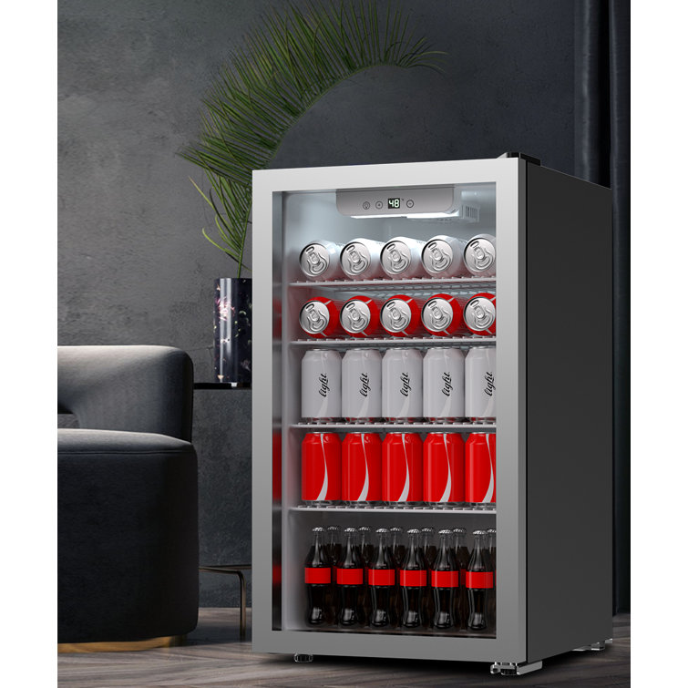 ADT 100 Cans (12 oz.) 3.2 Cubic Feet Freestanding Beverage Refrigerator  with Wine Storage  Reviews Wayfair