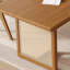 Table de salle à manger rectangulaire en bois massif brun-809961806