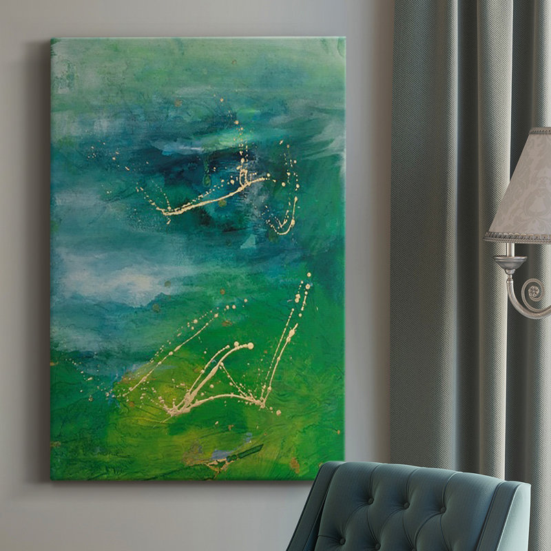 Peaceful Diptych I, toile tendue avec châssis de qualité supérieure - prête à être accrochée, H 18 po x l 12 po x P 1 po